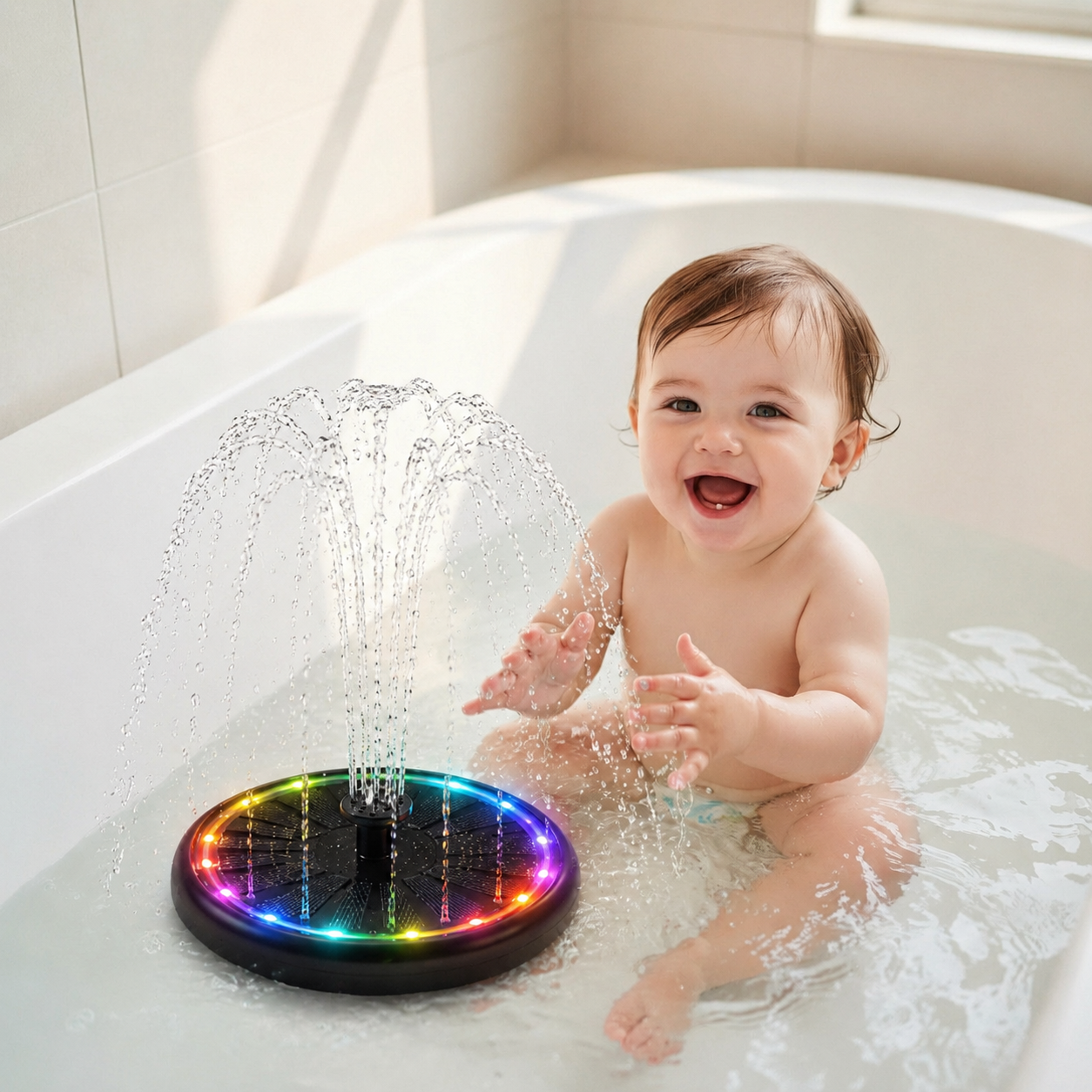 Turn Crying Bath Time Into Calm, Splashy Playtime With Nelorvi LED Baby Bath Fountain