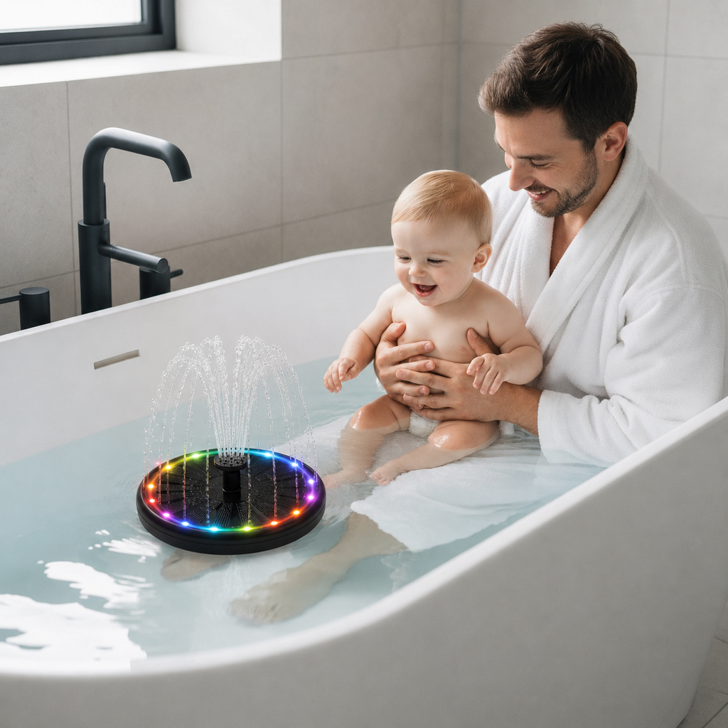 Turn Crying Bath Time Into Calm, Splashy Playtime With Nelorvi LED Baby Bath Fountain