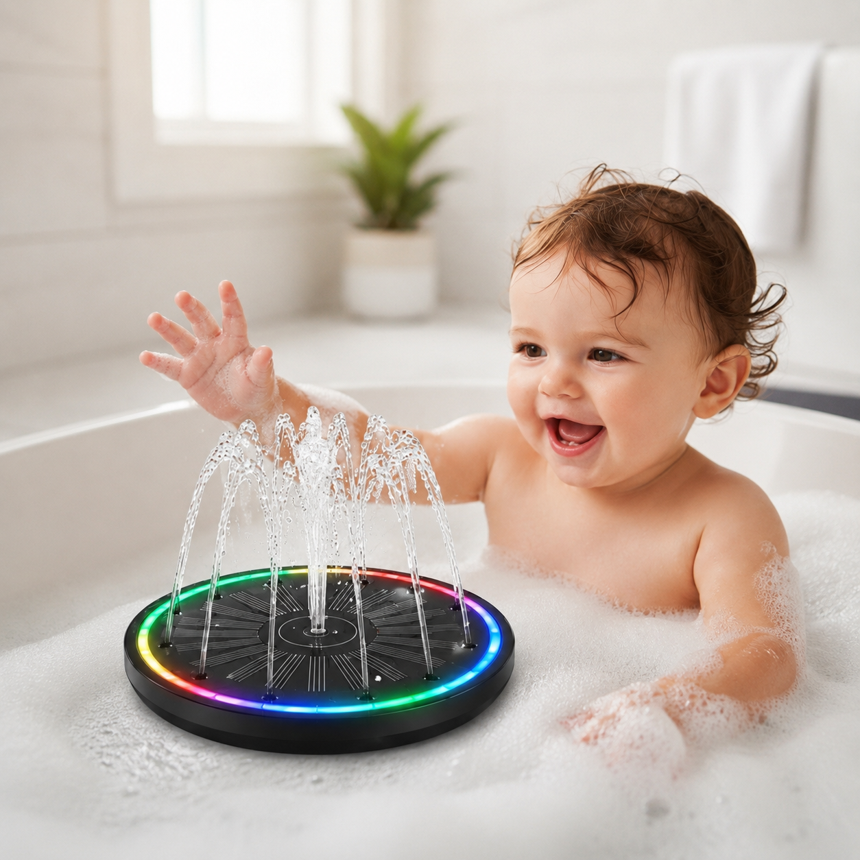 Turn Crying Bath Time Into Calm, Splashy Playtime With Nelorvi LED Baby Bath Fountain