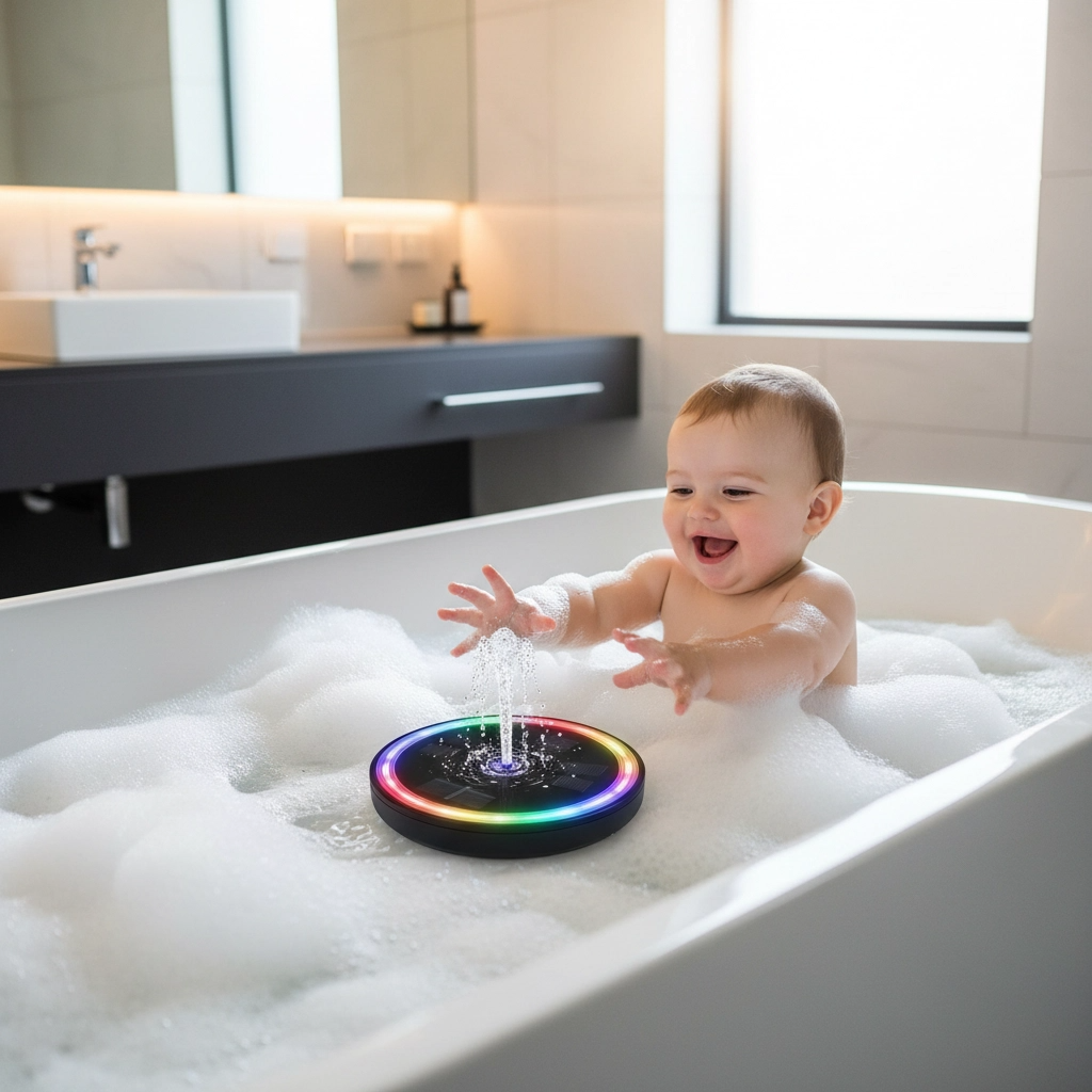 Turn Crying Bath Time Into Calm, Splashy Playtime With Nelorvi LED Baby Bath Fountain